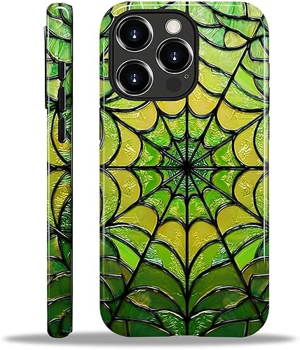 Miniatura 482 de Funda para iPhone 11 Pro Funda, Diseño de Patrón de Mosaico de Vidrio en Tono Verde - Protección Dual Híbrida Silicona + PC Duro Resistente a Golpes