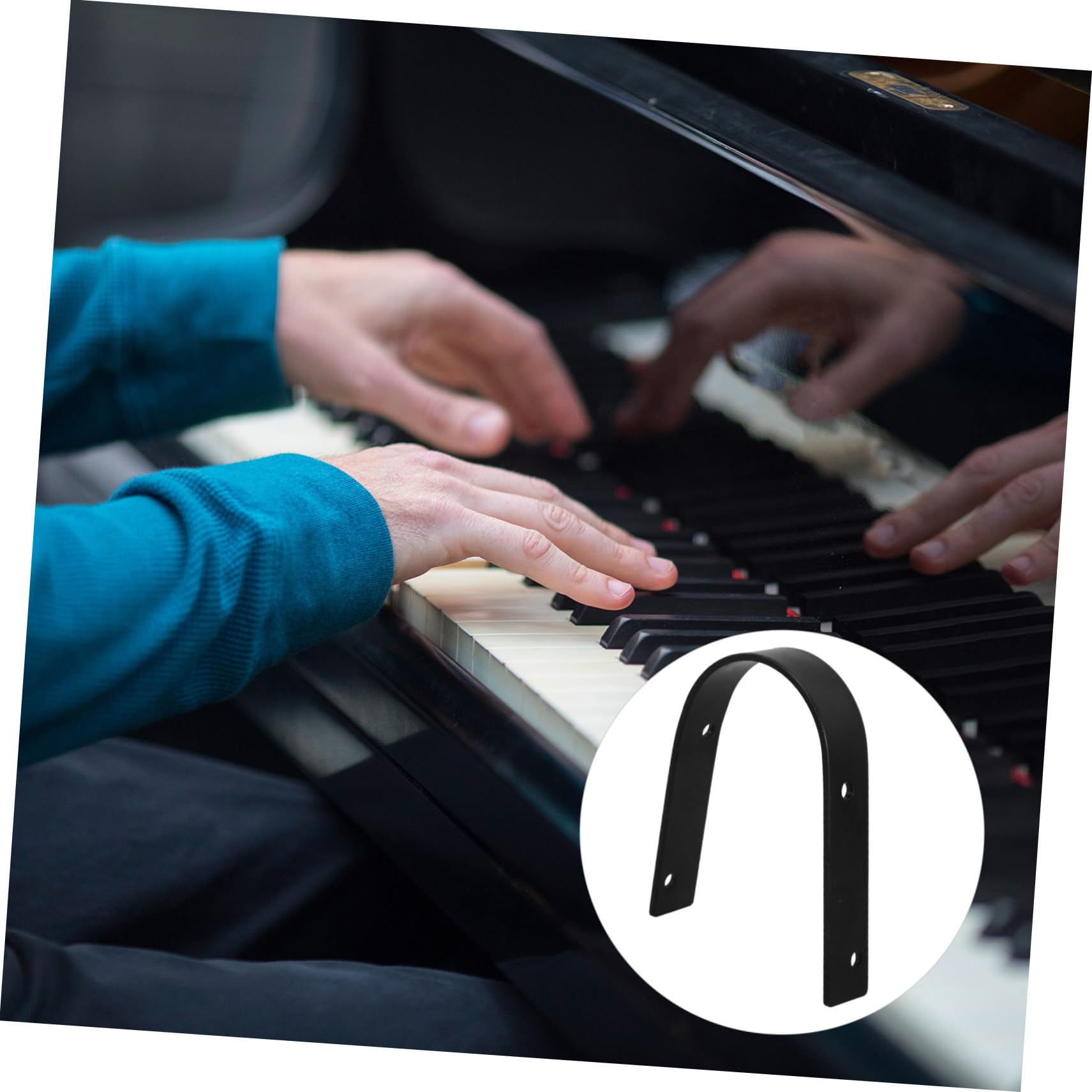Mikinona Resorte de Pedal de Piano en Acero en Forma Control Preciso y Reparación Práctica de Pedal de Piano Negro Accesorio Resistente