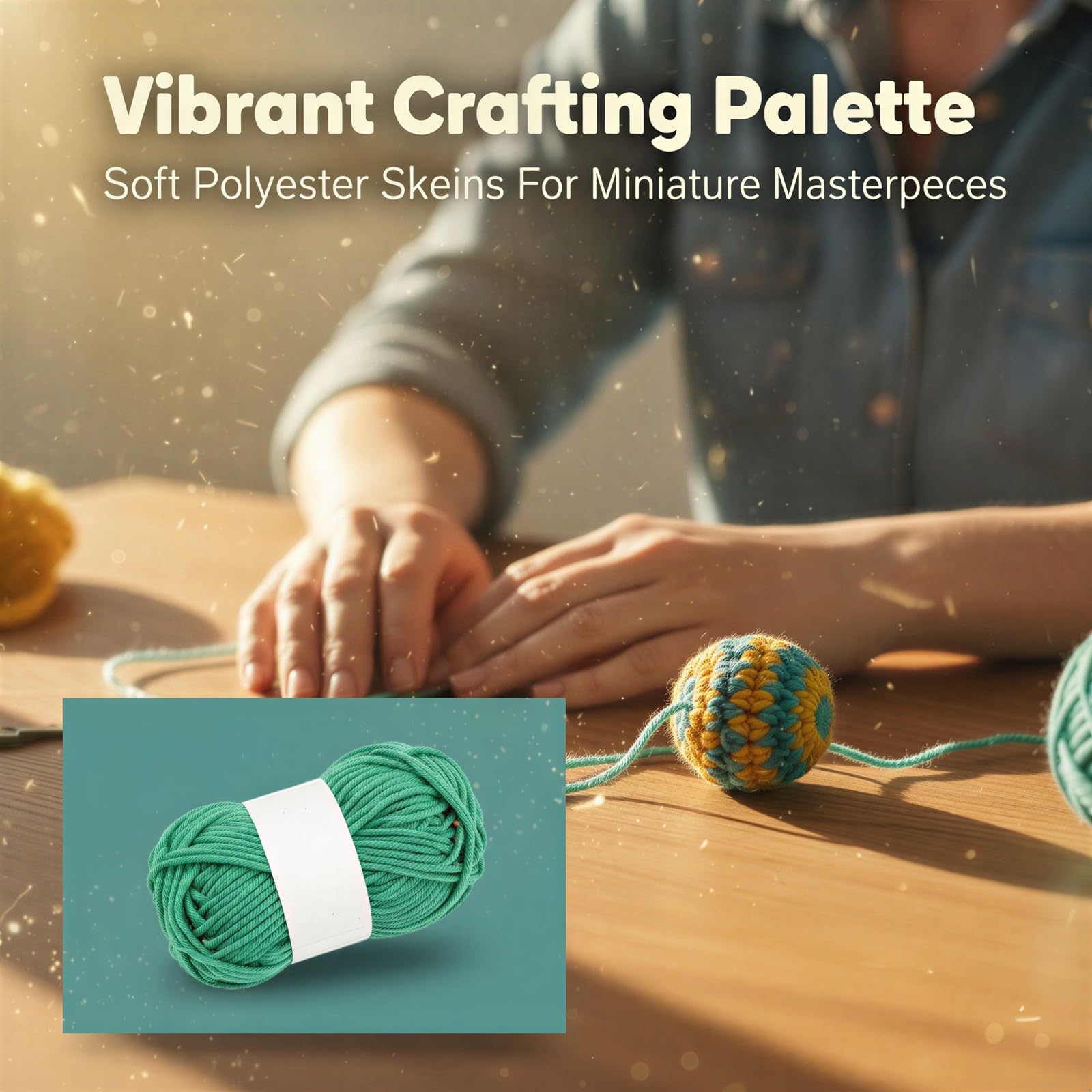 12 Stk. Polyestergarn zum Häkeln, sortierte Farben, 4-fädiges Garn für Crochet, weiche Mini Amigurumi Garnknäuel für kreative Projekte und Hobbyarbeiten, ideal für kleine DIY Ideen