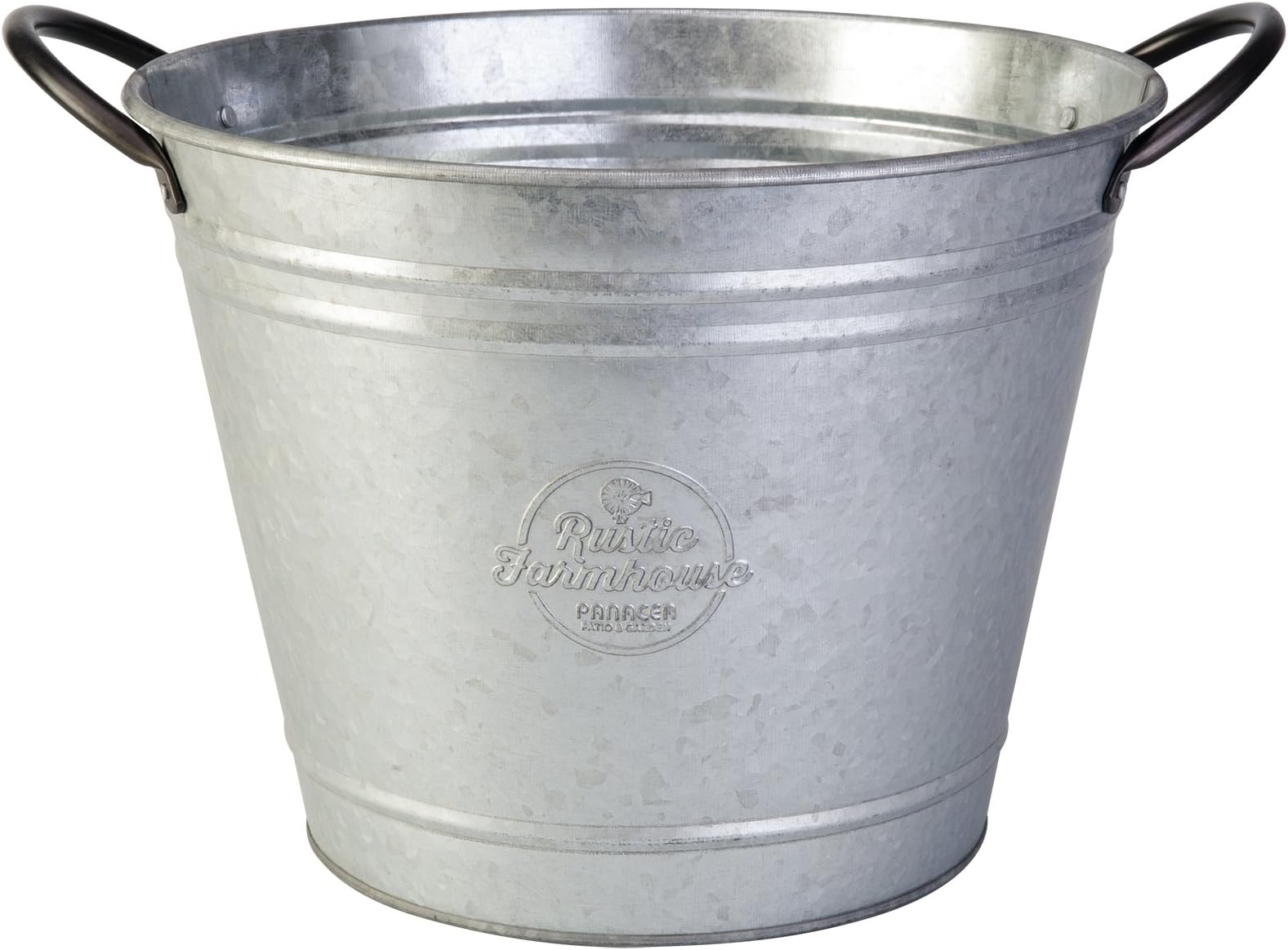 10" Washtub Planter, Aged Galvanized Finish, 6/cs