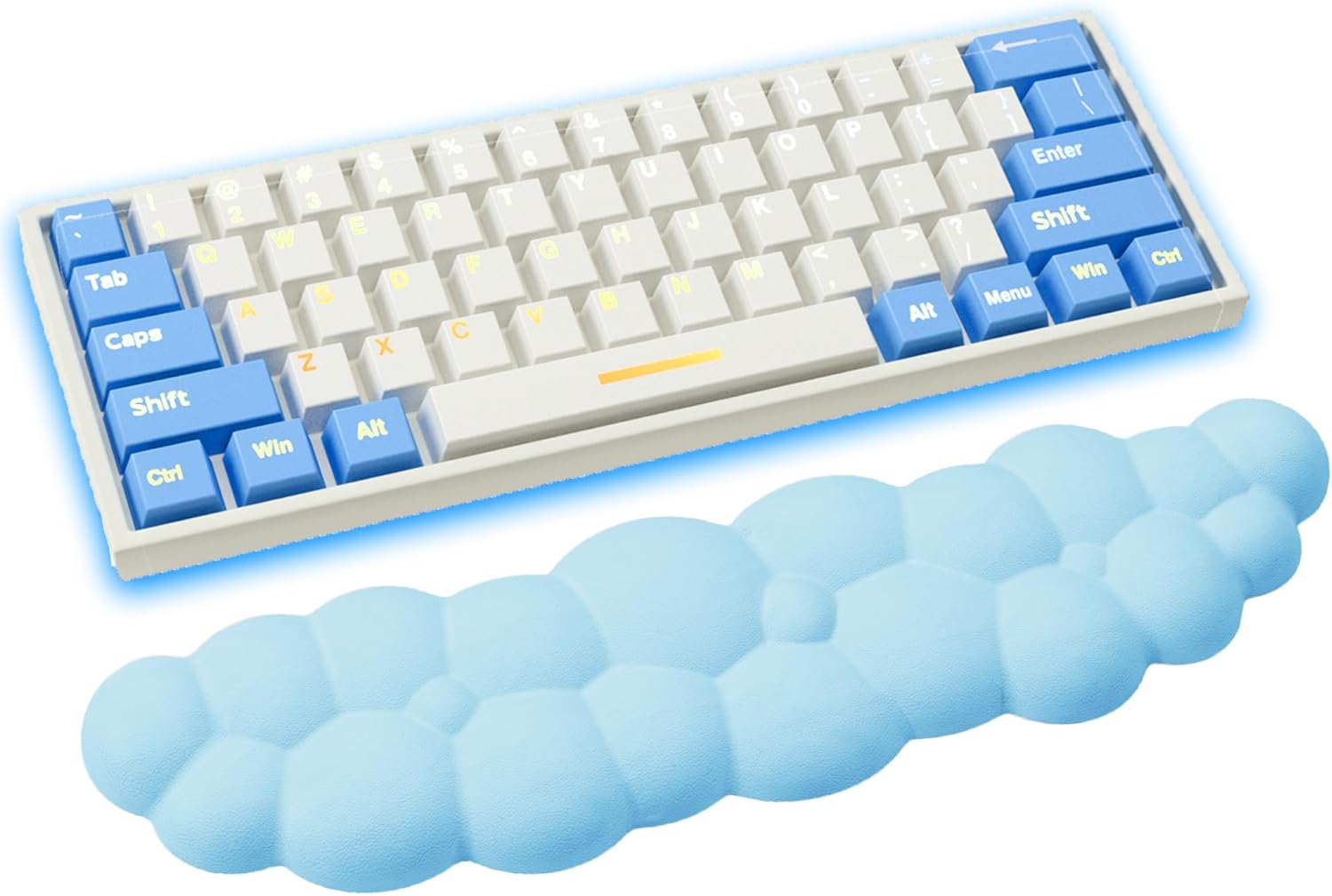 Keyboard Cloud Wrist Rest, Blue Cloud Wrist Rest with