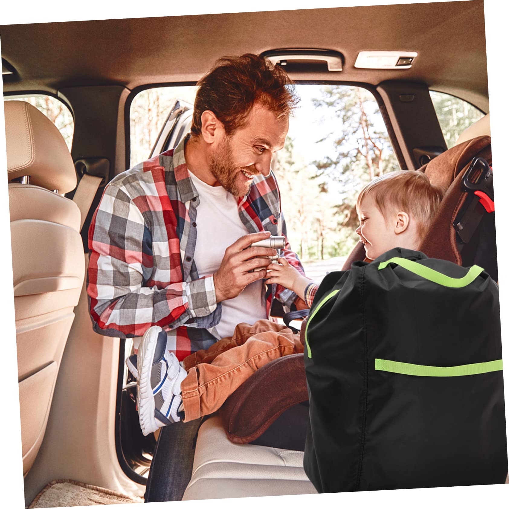 Bolsa para Cochecito de Niña Resistente de Oxford Doble Compartimento para Cochecitos Gemelares Funda Protectora para con Correas Dobles para de