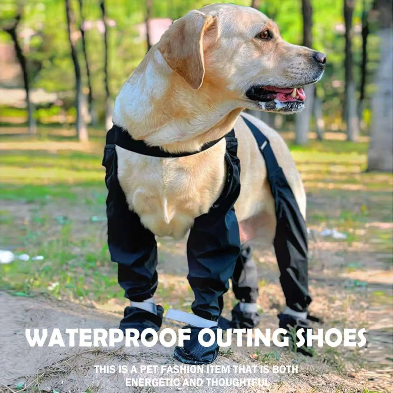 Dog Suspender Booties, Anti-Slip Dog Paw Boot,Dog Paw Protector,Dog Winter Boot Waterproof,Adjustable Dog Boots Pet Shoes for Outdoor Walking