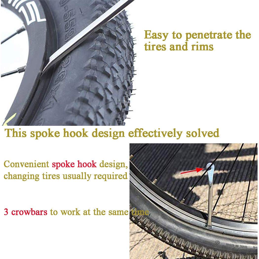 4 Leve Smontagomme Per Bici - Acciaio Inossidabile - Per MTB E Bici Da Corsa