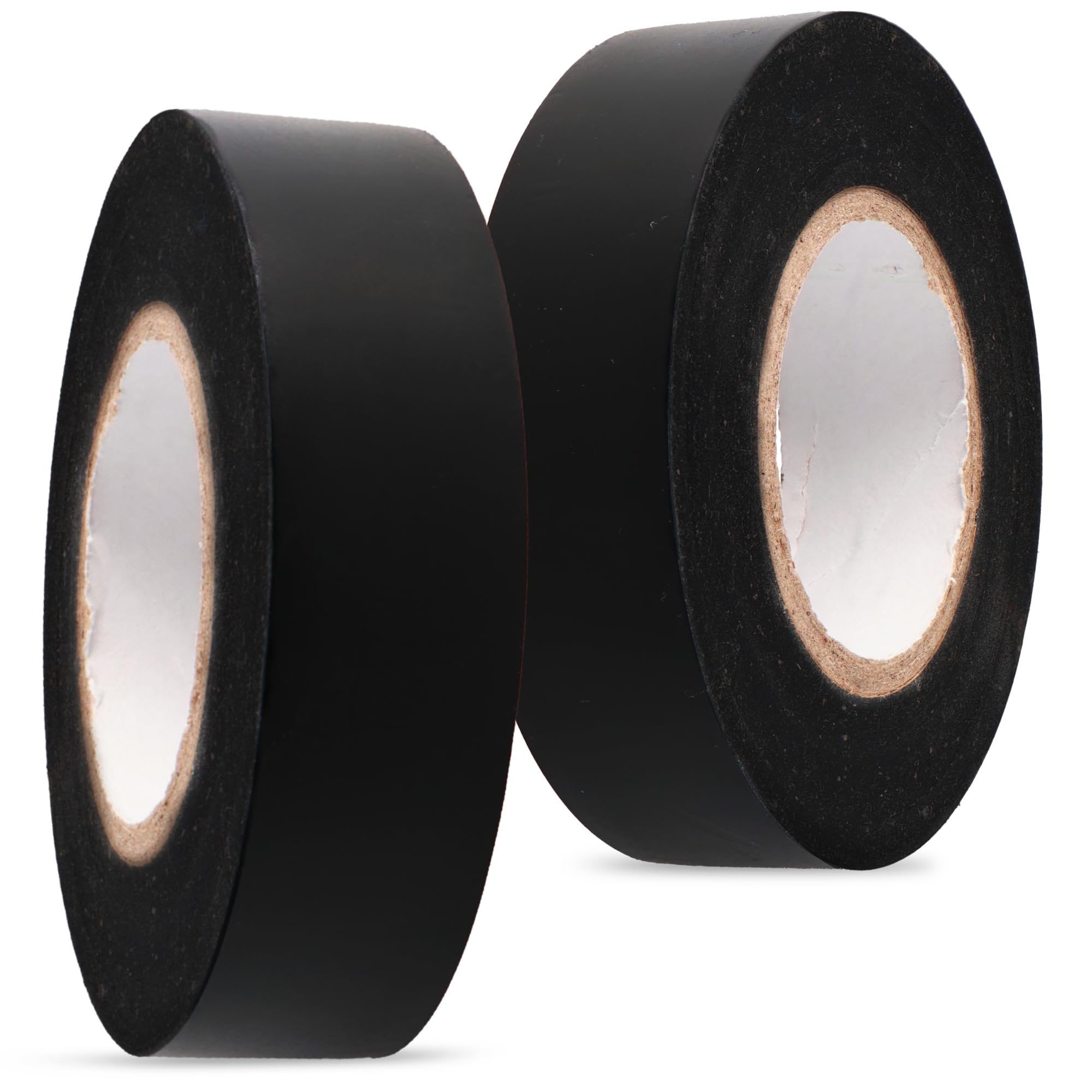 50x Cinta Aislante Reparadora 19 mm x 20 m de PVC Instalaciones Eléctricas Autoadhesiva Adhesiva Resistente al Calor para Aislar Proteger Agrupar Reparar Cables Eléctricos Negra