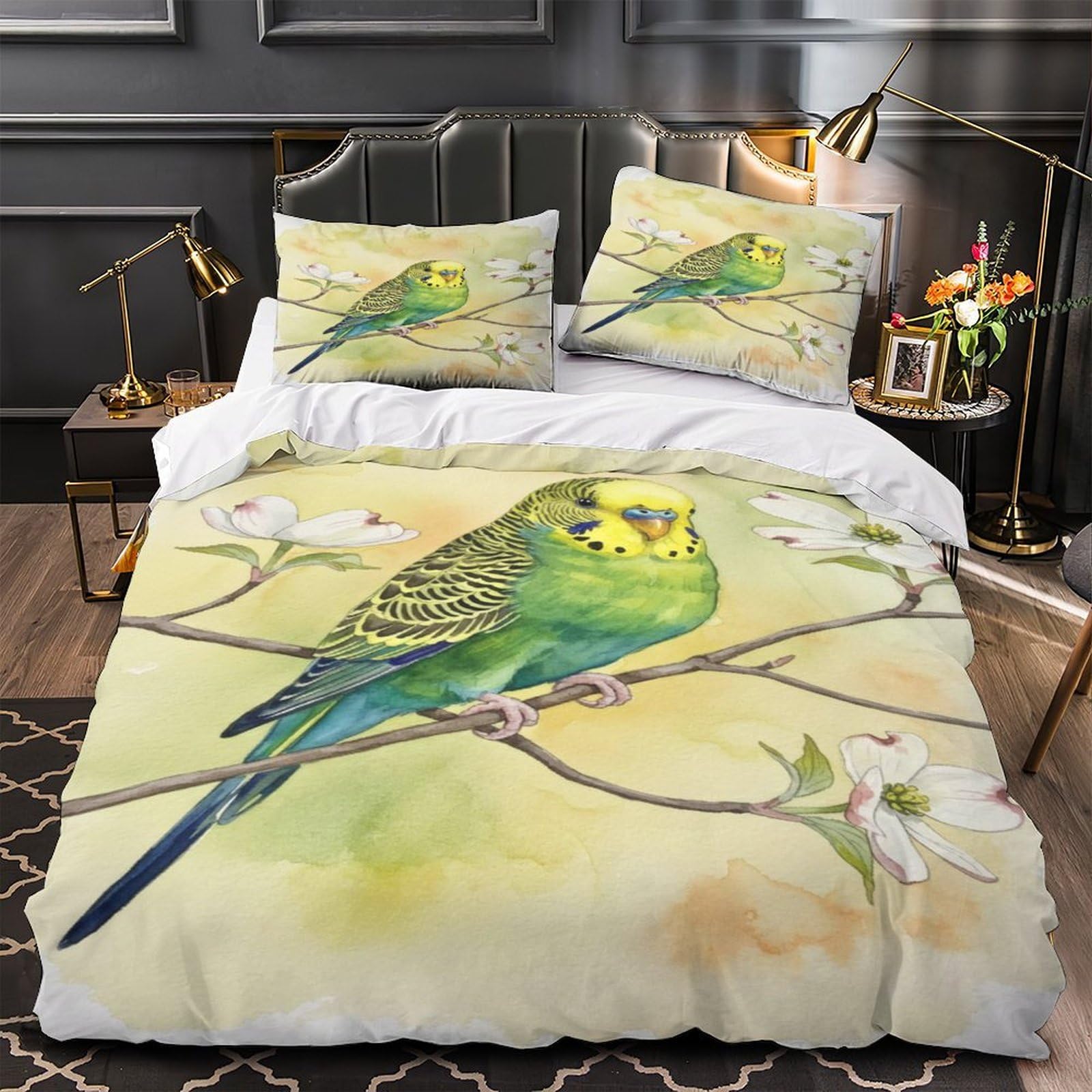 Housse de couette Paris Nocturne 260x220 parure lit 3D microfibre