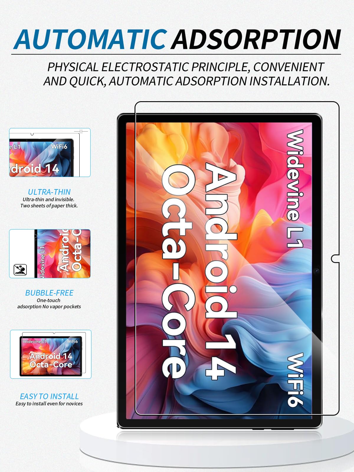 ESR 2 Piezas Protector Pantalla Para IPad 11/10 Gen A16 (11/10,9", 2025/2022), Cristal Templado