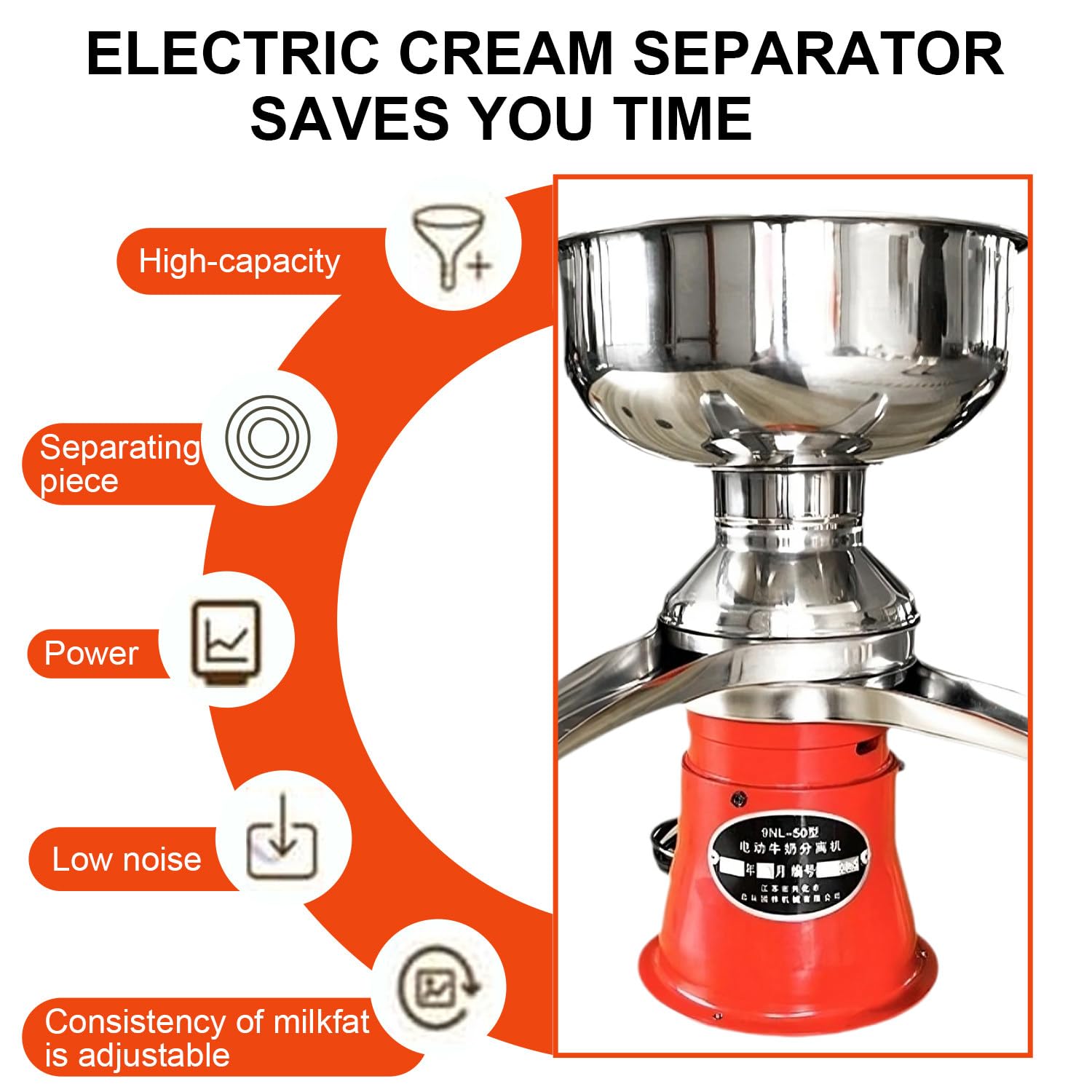 Elektryczny separator do mleka – wirówka do świeżego mleka, idealna do domowego i rzemieślniczego sera