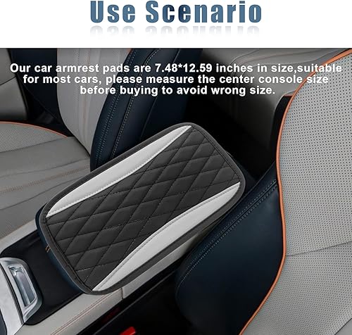 Miniatura 6 de Funda universal de cuero impermeable para consola central de automóvil, funda de asiento para reposabrazos, cómodos accesorios de decoración para