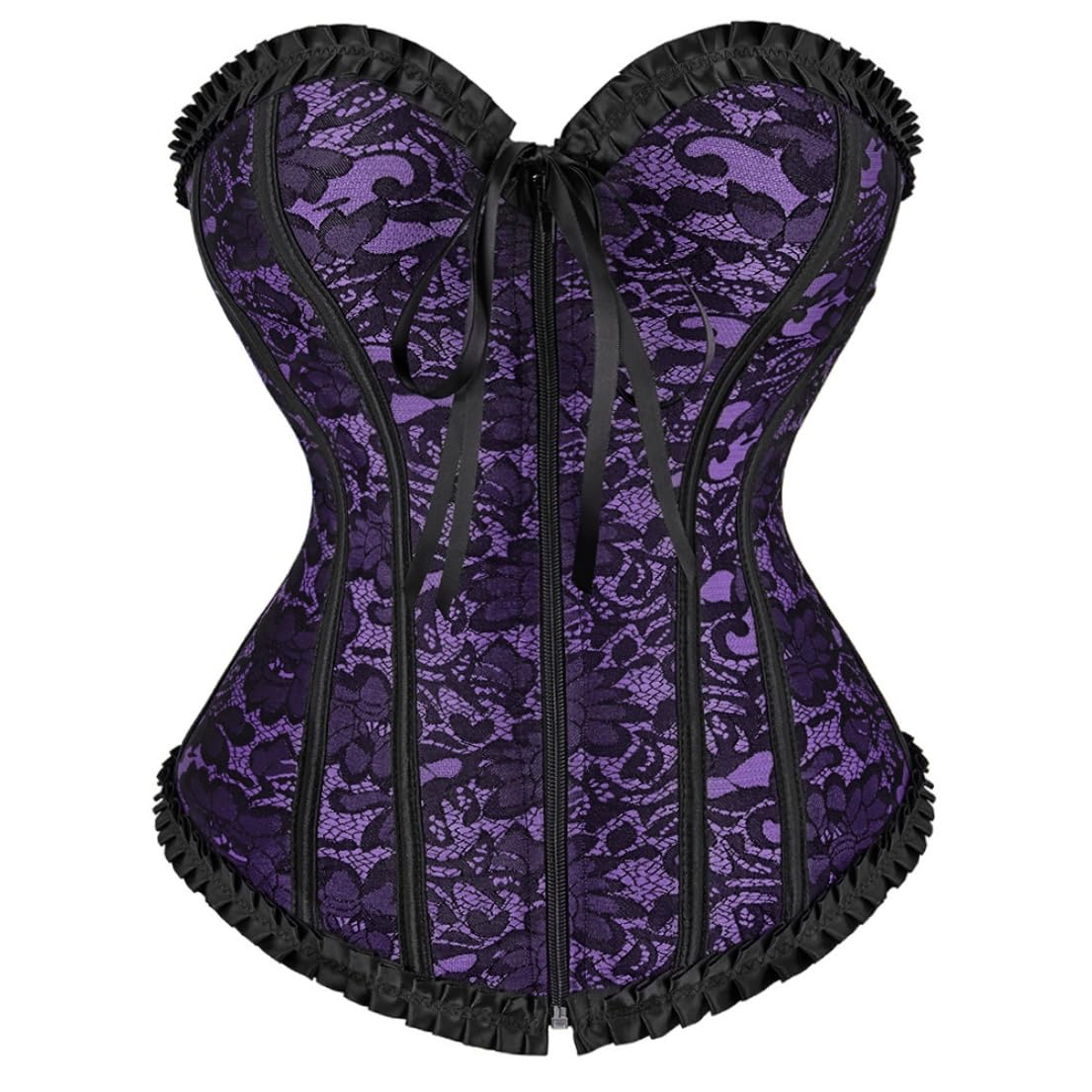Corsets for Women Floral Overbust Corset Bustier Lingerie Top