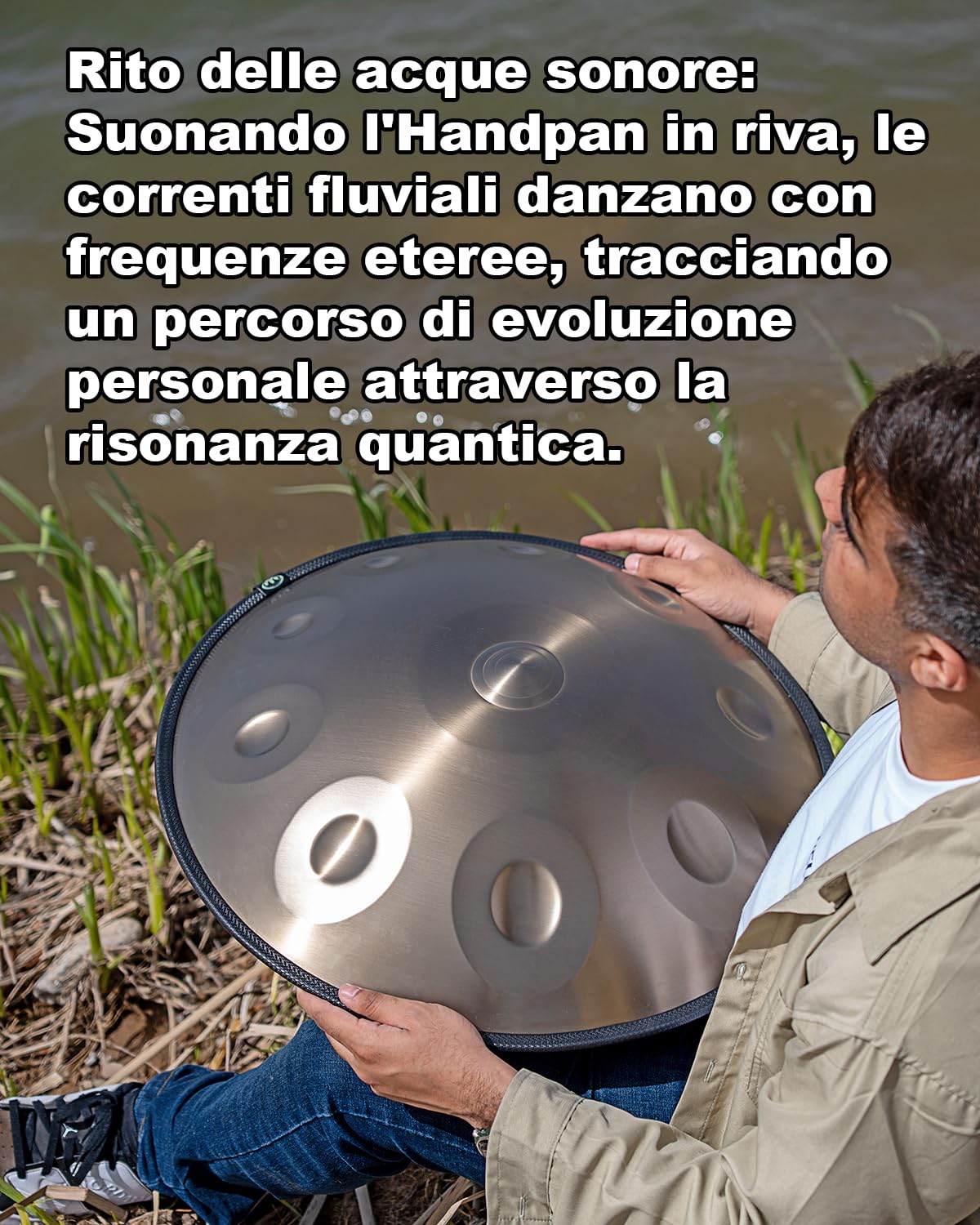 440 Hz Handpan Drum 10 Toni 22 Pollici Handpan Instrument Re Minore Handpan Music Percussione Armonica con Risonanza Confortevole Ideale per Principianti Sound Healing Meditazione