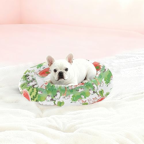 Miniatura 2 de Small Animals Eat Watermelon Summer Anxiety Relief Pet Dog Bed fluffier Orthopedic Dog Bed for Small Size Pets Sleeping Camas para mascotas Grandes
