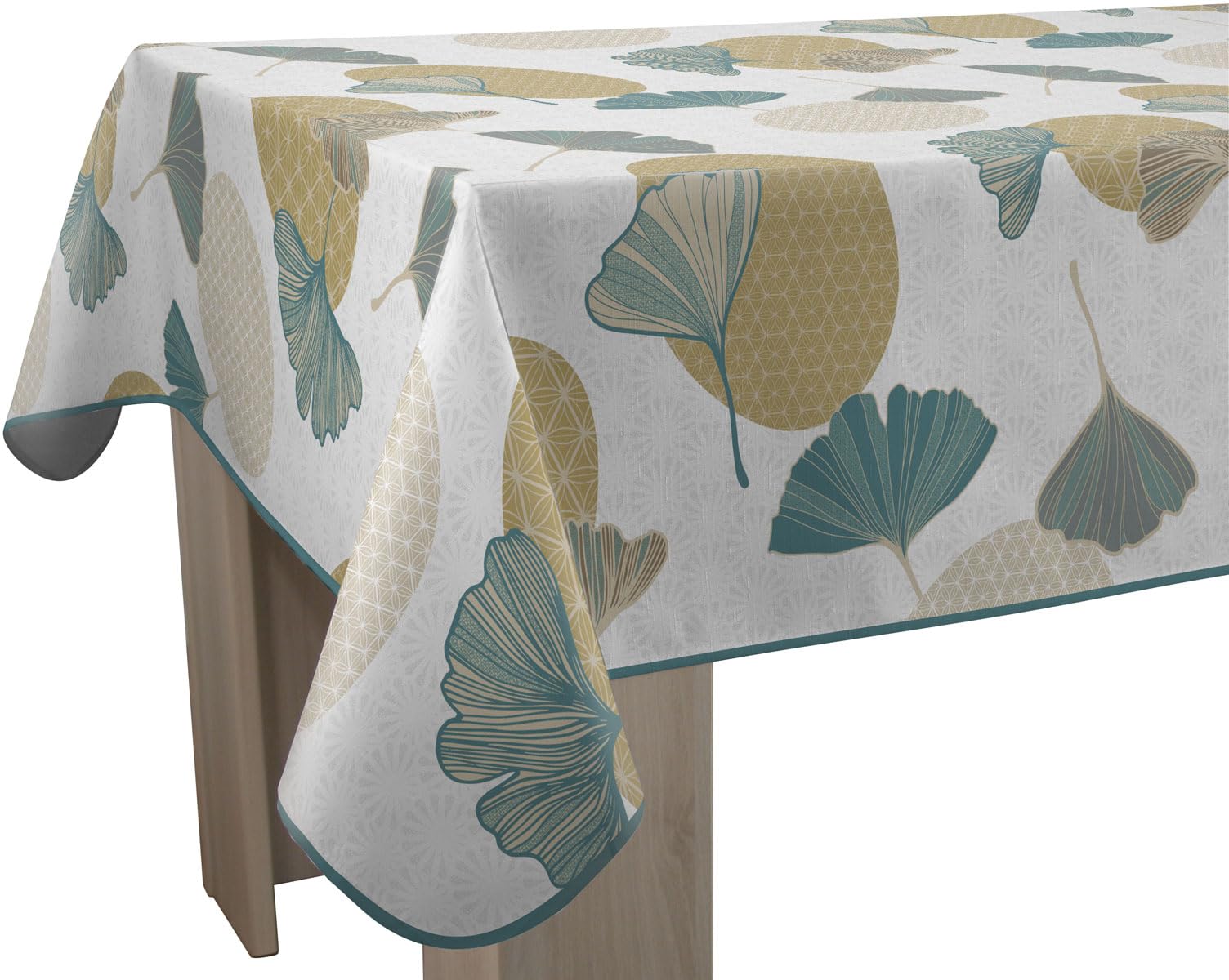 Le linge de Jules Kobe Blue Rectangular Stain-Resistant Tablecloth 120x150cm