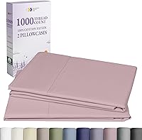 Vista 13 de California Design Den Fundas de Almohada Tamaño Queen Juego de 2 - 1000 Hilos Satén, Suaves y Gruesas 100% Algodón Fundas de Almohada