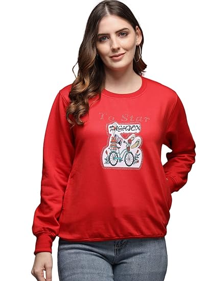 Women's Fleece Blend Winters Hoodie Sweatshirt with Pockets (Flee8 Series)