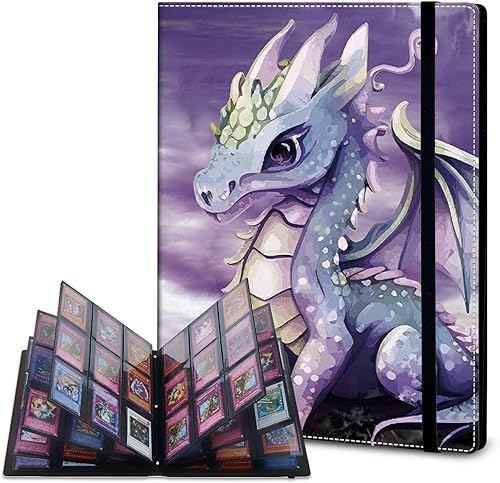 Rossy Carpeta para tarjetas coleccionables, 9 bolsillos, impermeable, con 360 bolsillos de doble cara, para tarjetas de tamaño estándar, tarjetas