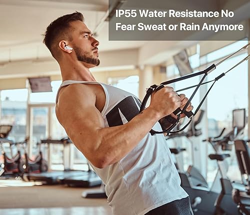 Miniatura 4 de UMIDIGI AbleBuds - Auriculares inalámbricos, auriculares Bluetooth gratis, control táctil, Bluetooth 5.2 intrauditivos, 3 micrófonos, llamadas,