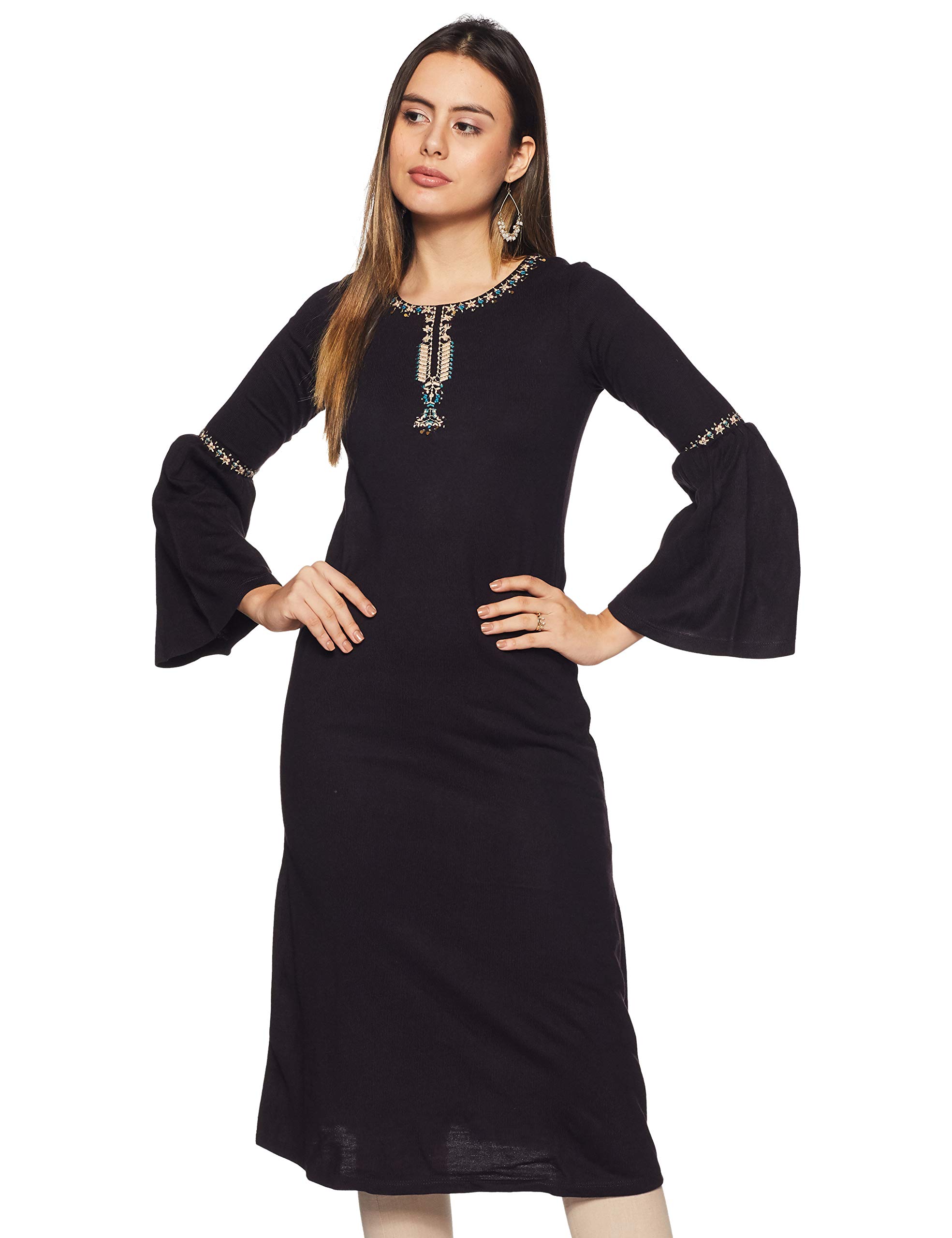 W for Woman Women's Wool Straight Kurta