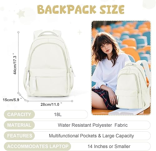 Miniatura 2 de winspansy Mochila pequeña para niños y niñas escolares, A1-beige., Medium (3