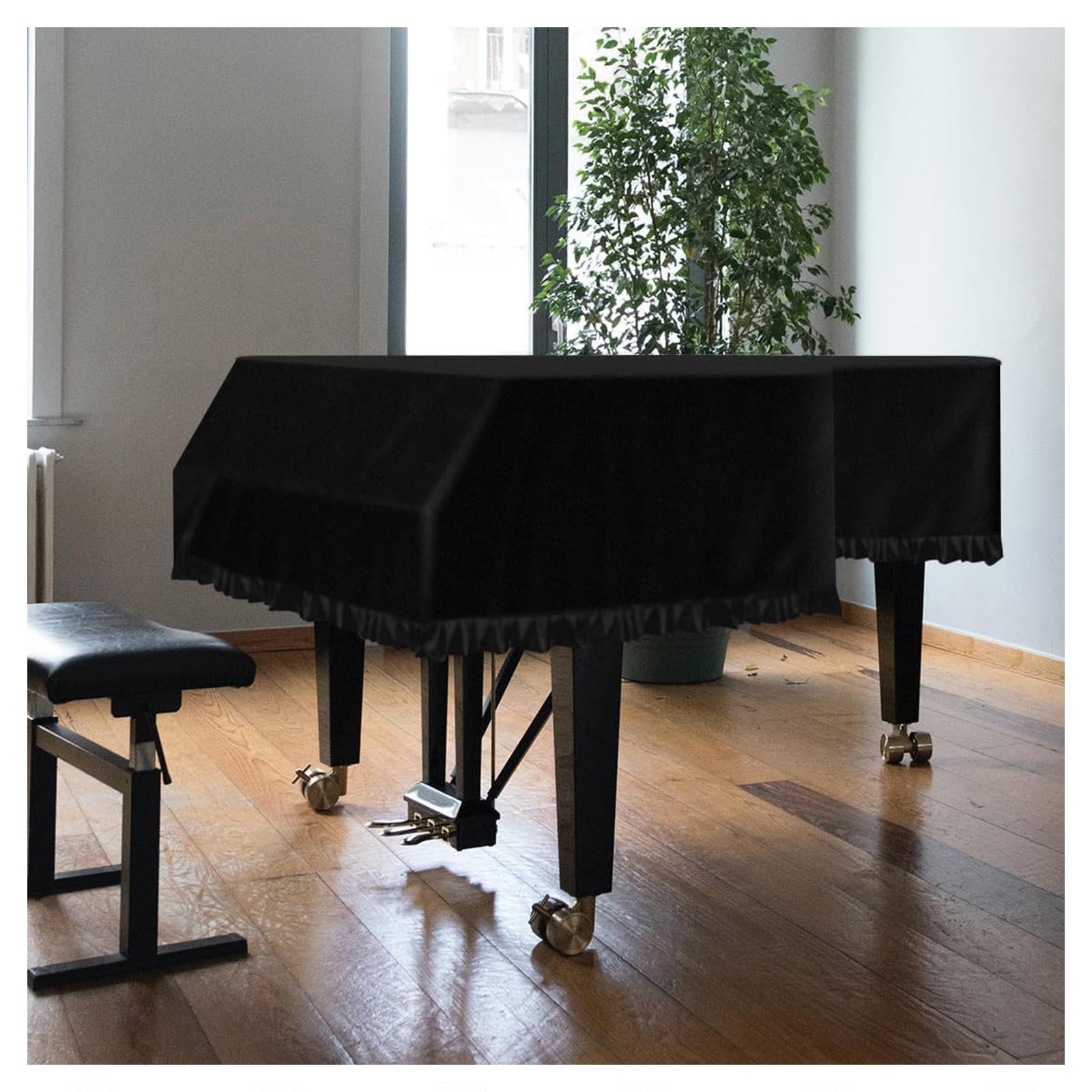 Copertura antipolvere per tastiera pianoforte a coda, protezione leggera e morbida per il tuo pianoforte, ideale per uso domestico e in studio per tastiere a coda