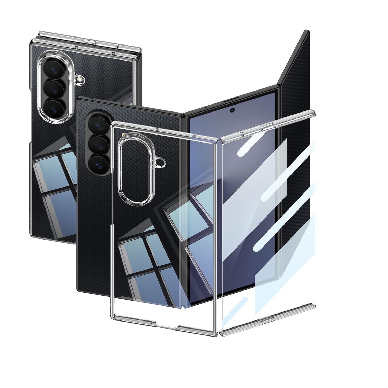 COQUE Funda para Samsung Z Trifold, con Membrana Phantom de Alta Transparencia integrada, Funda Plegable Ultrafina para Samsung Galaxy Z Trifold-Transparente