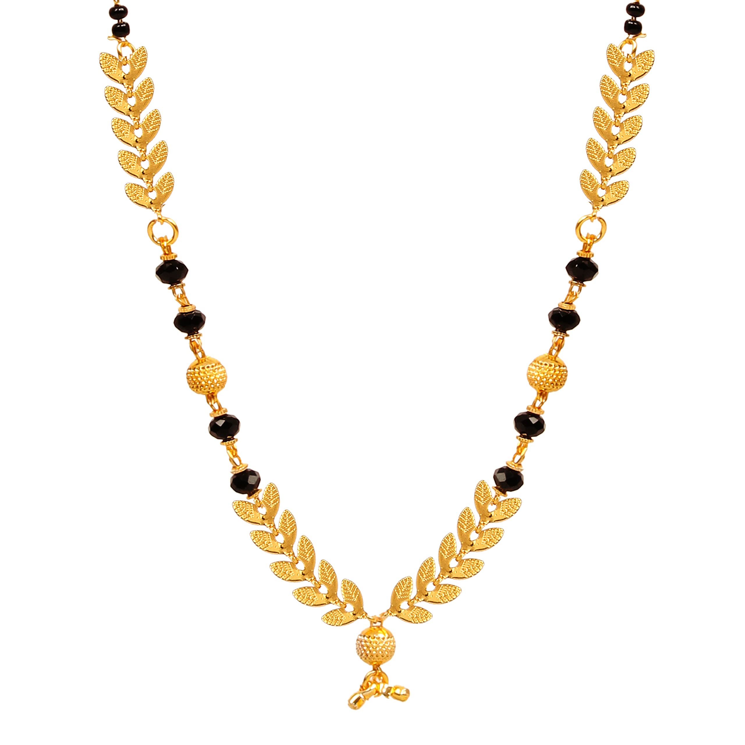 Fashion Frill Stunning Mangalsutra Tanmaniya Nallapusalu Necklace Pendant Black Bead Golden Chain Mangalsutra For Women (B09FQ5R7XR) Amazon Price History, Amazon Price Tracker