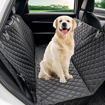 JSTHT Dog Car Seat Cover for Pets 100% Waterproof Seat Cover Hammock 600D Heavy Duty Scratch Proof Nonslip Durable Soft Back Seat Covers for Cars Trucks and SUVs, Universal Fit