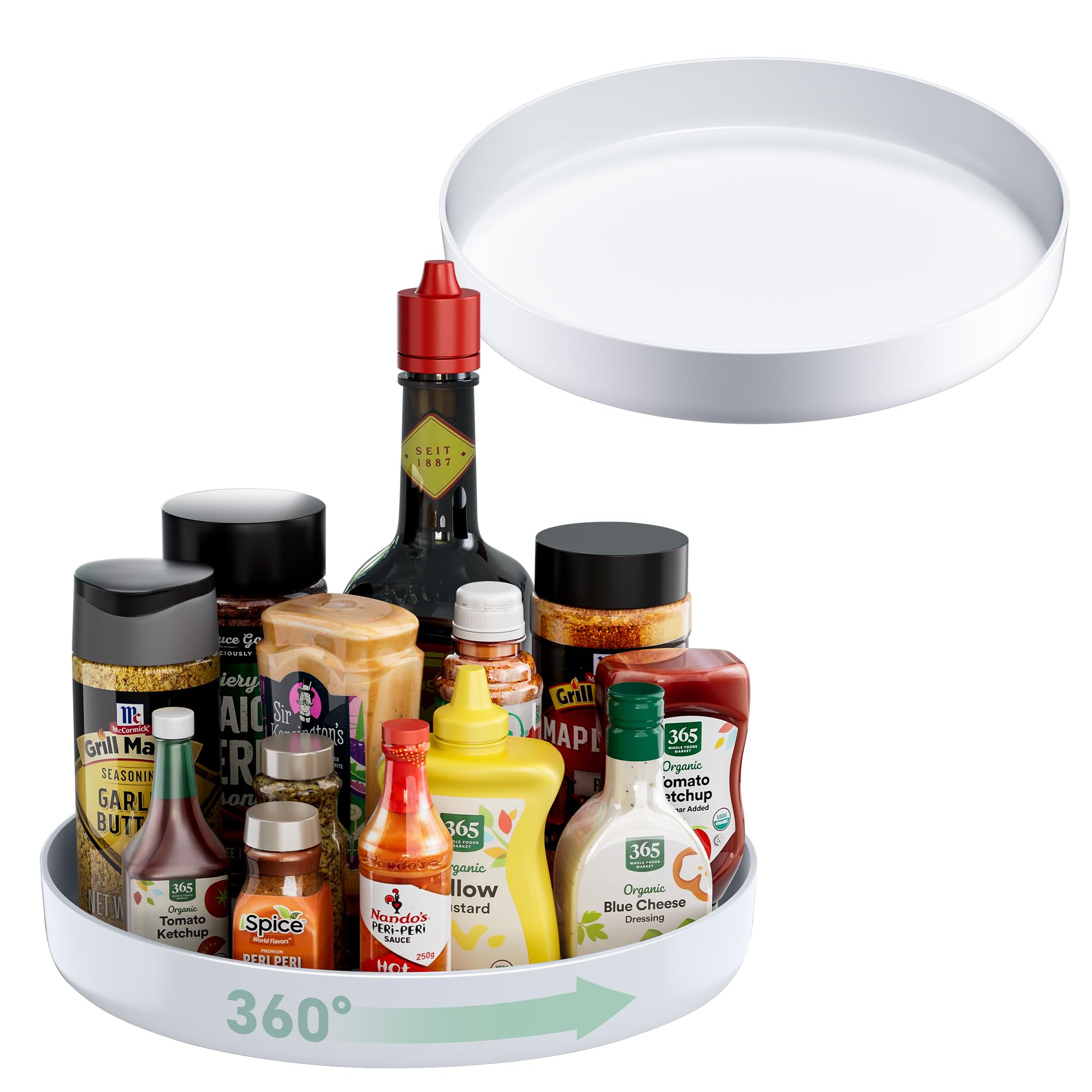 CTIME Lazy Susan Turntable, 30cm Fridge Organiser 360° Rotating