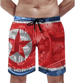 Men's Graphic Shorts Poland Flag Bitcoin Casual Shorts,