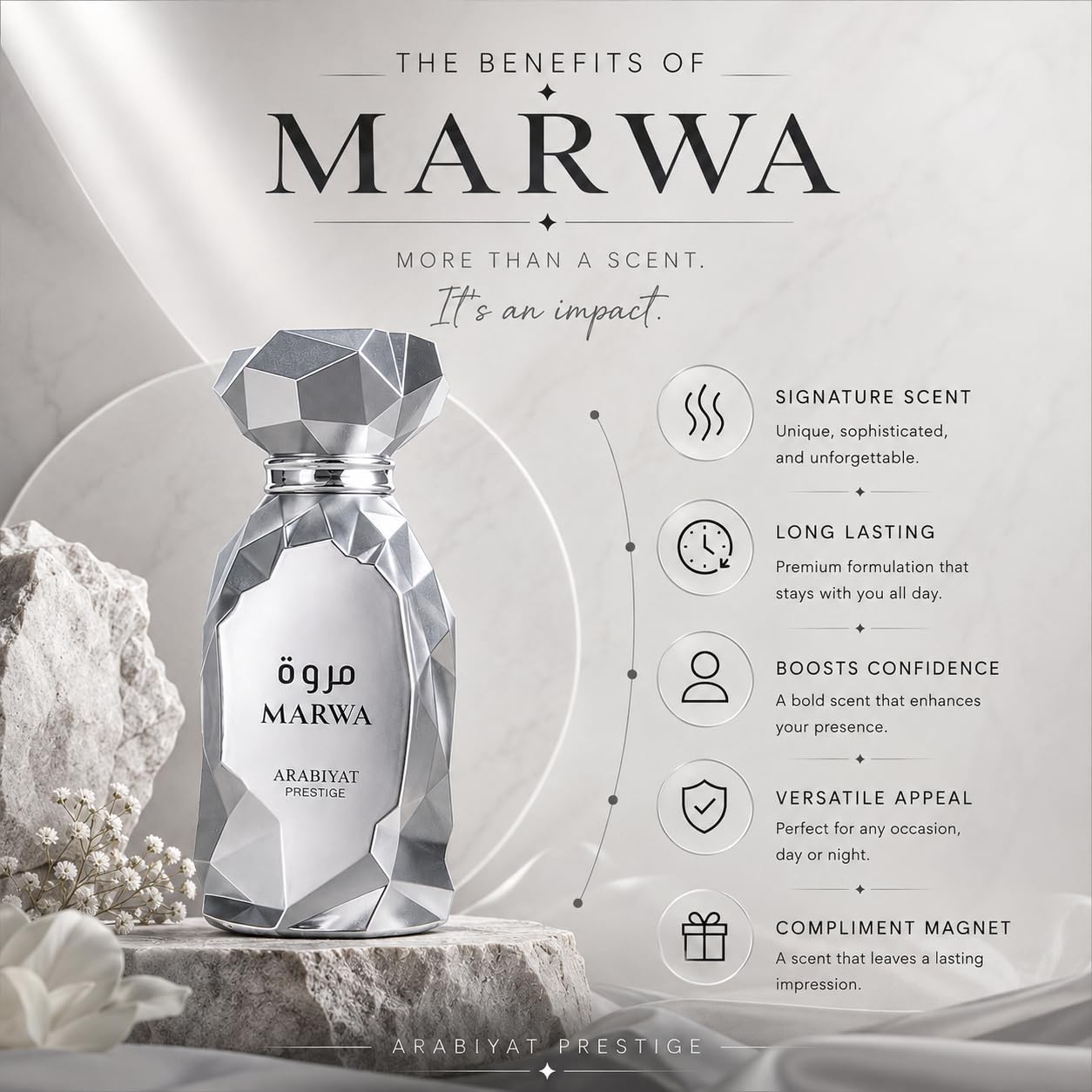 Arabiyat Marwa Eau de Parfum 100ml Unisex Natural Spray Perfume