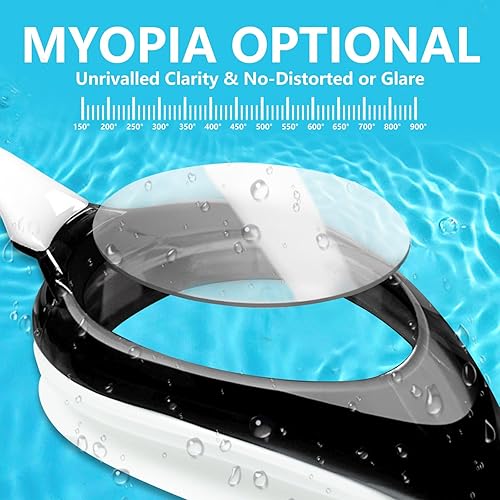 Miniatura 2 de Gafas de natación miopes a prueba de fugas, antivaho con protección UV para adultos miopes, mujeres y jóvenes