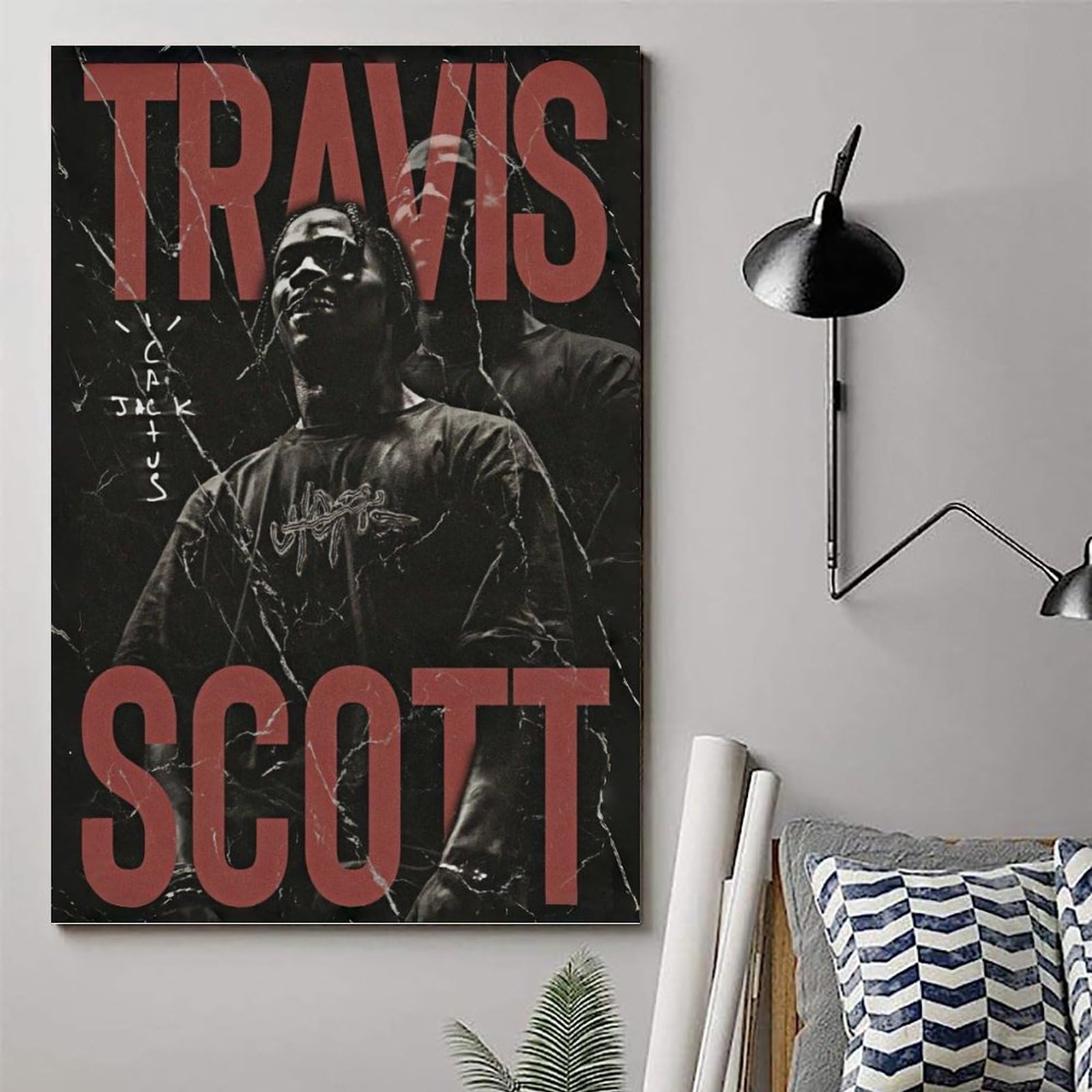 JMOZPOS Travis Scott Poster muurkunst decoratief canvas schilderij slaapkamer schilderij posters 60 x 90 cm zonder frame-Travis Scott