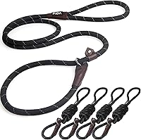 Vista 34 de Fida - Correa antideslizante duradera, correa resistente de presilla de 6 pies x 1/2 pulgada, cómoda correa de entrenamiento para perros grandes