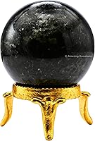 Vista 56 de Amazing Gemstone Bola de cristal de cuarzo transparente con soporte, bolas de meditación de esfera de cristal de 1.5 pulgadas para brujería y bolas