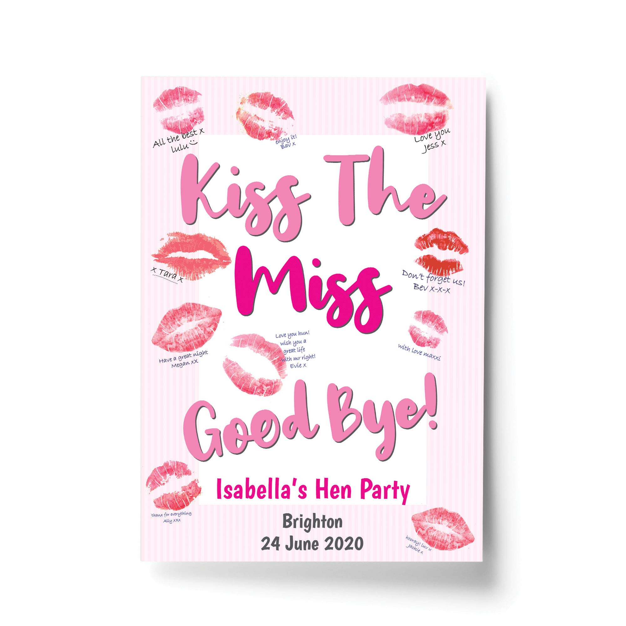Red Ocean Hen Party Game - Kiss The Miss Goodbye Personalised Do Gift Keepsake Accessories Miss To Mrs Gift