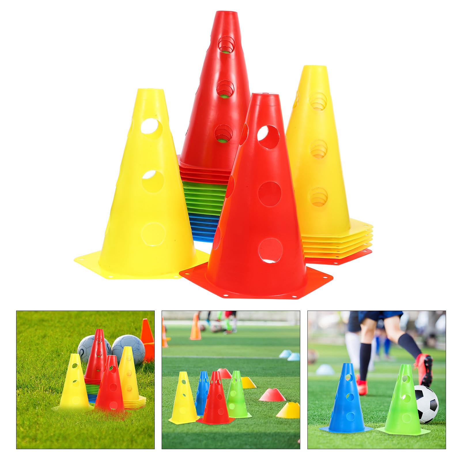 Artibetter Conetti da Allenamento Sportivo 24 Pezzi in PE per Training | Tennis e Basket, Delimitazione dei Confini, Migliora la Flessibilità, Accessori Pratici