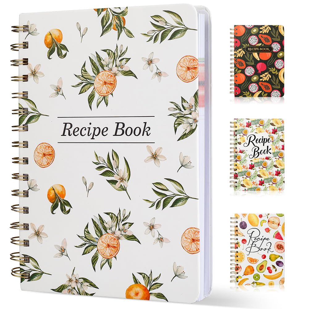 Recipe Book Waterproof Hardcover to Write in Your Recipes,Simplified Family Recipe Notebook for the Chef at Home, Recipe Journal Hold 120 Recipes?White?