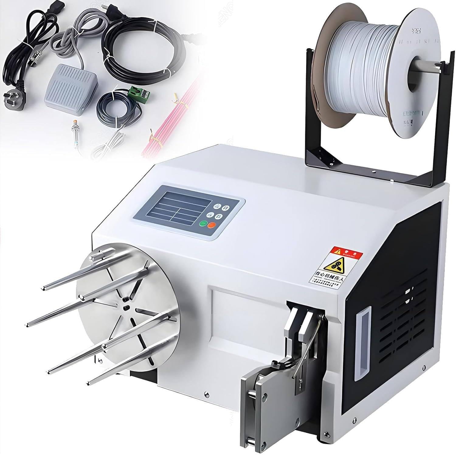 WYBYYDS Automatic Wire Winding Tie Machine, Wire Harness Binding Machine,Digital Screen Cable Tying Machine Diameter 0.19-1.18in, Capacity 60-75 Bundles WrapAndTie