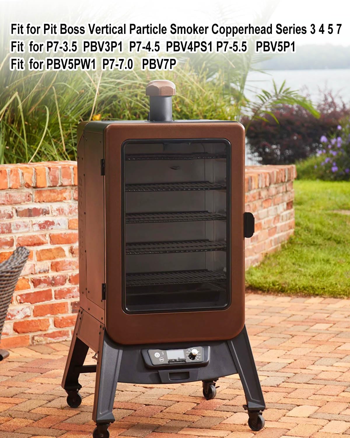 Digital Thermostat Control Board Kit Fit for Pit Boss PBV3P1 PBV4PS1 PBV5P1 Series Vertical Smoker, Digital Thermostat Panel with Meat Probes, Temp Sensor & Ignition Hot Rod