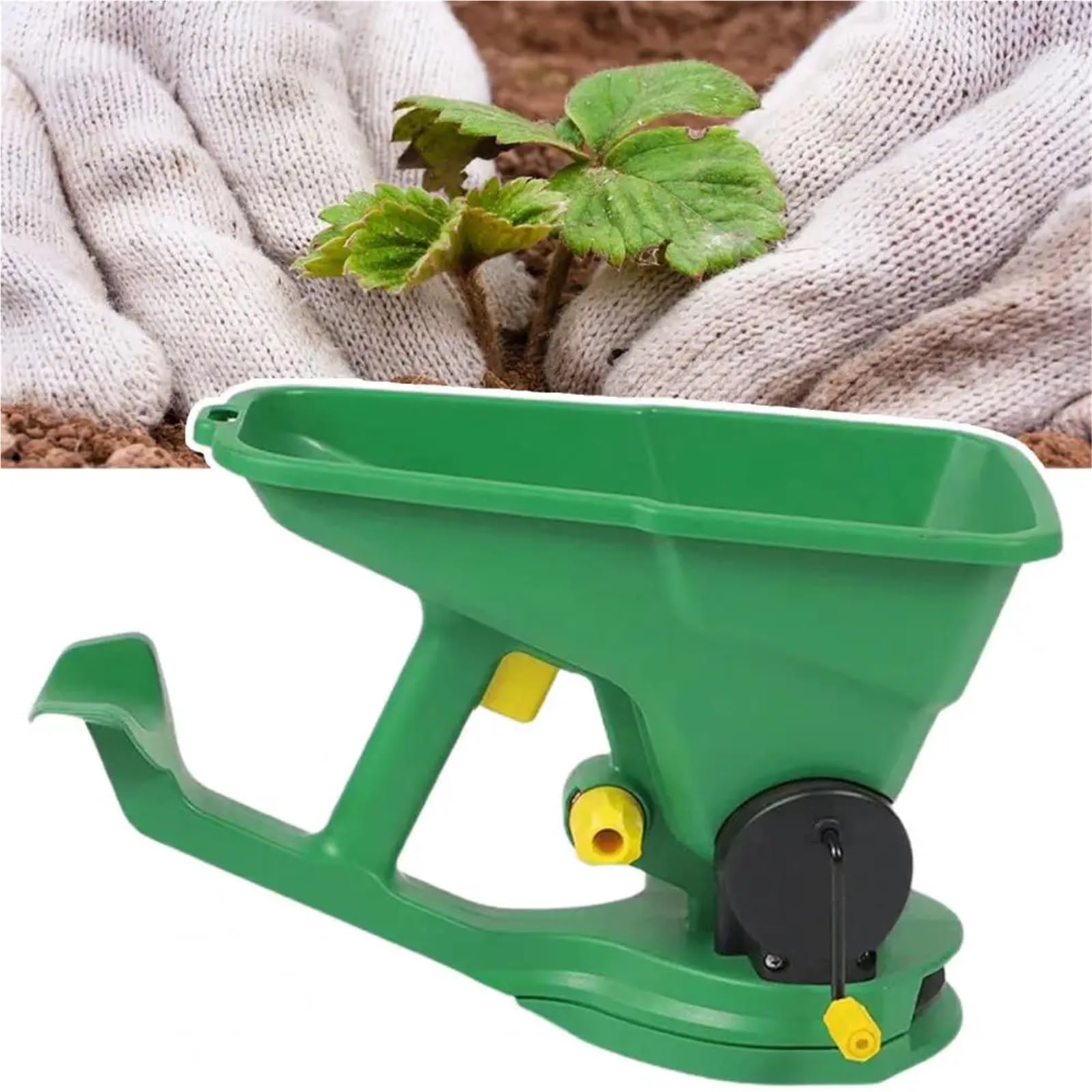 semoir Manuel Épandeur de Jardin Portable, jardinière portative pour Jardin et Ferme avec capacité de 1,5 l, 5 Vitesses, économie d'énergie Fournitures de Jardin