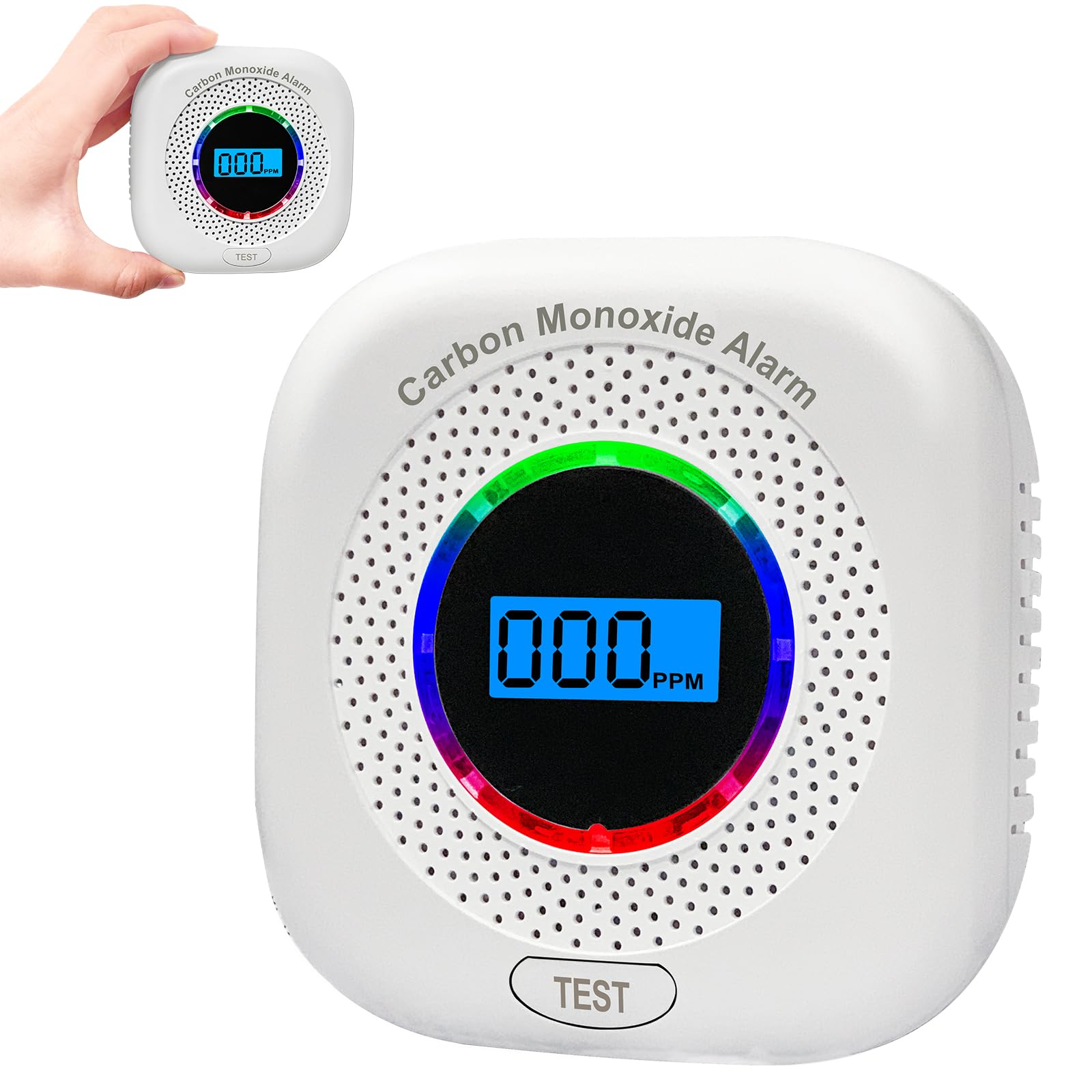 Carbon Monoxide Detectors,Carbon Monoxide Alarm/Monitor Battery Operated with Light&Digital LCD Display, Portable Traval CO Detector Alarm for Home,Bedroom,Office,RV,Warehouse