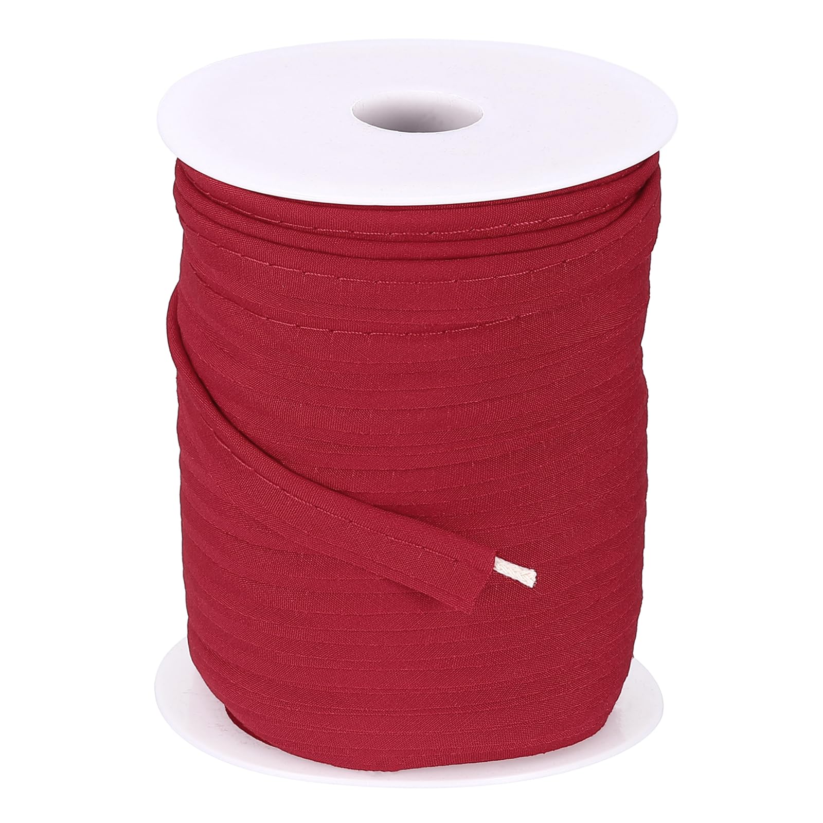 sourcing map Piping Trim Bias Tape, 3/8 Inch 50 Yards Cotton Folding Binding Tape with Welting Cord, Decorative Sewing Trim for Home Decor Sewing DIY Crafting Clothing Fabric Edge, Red Brown — image 1