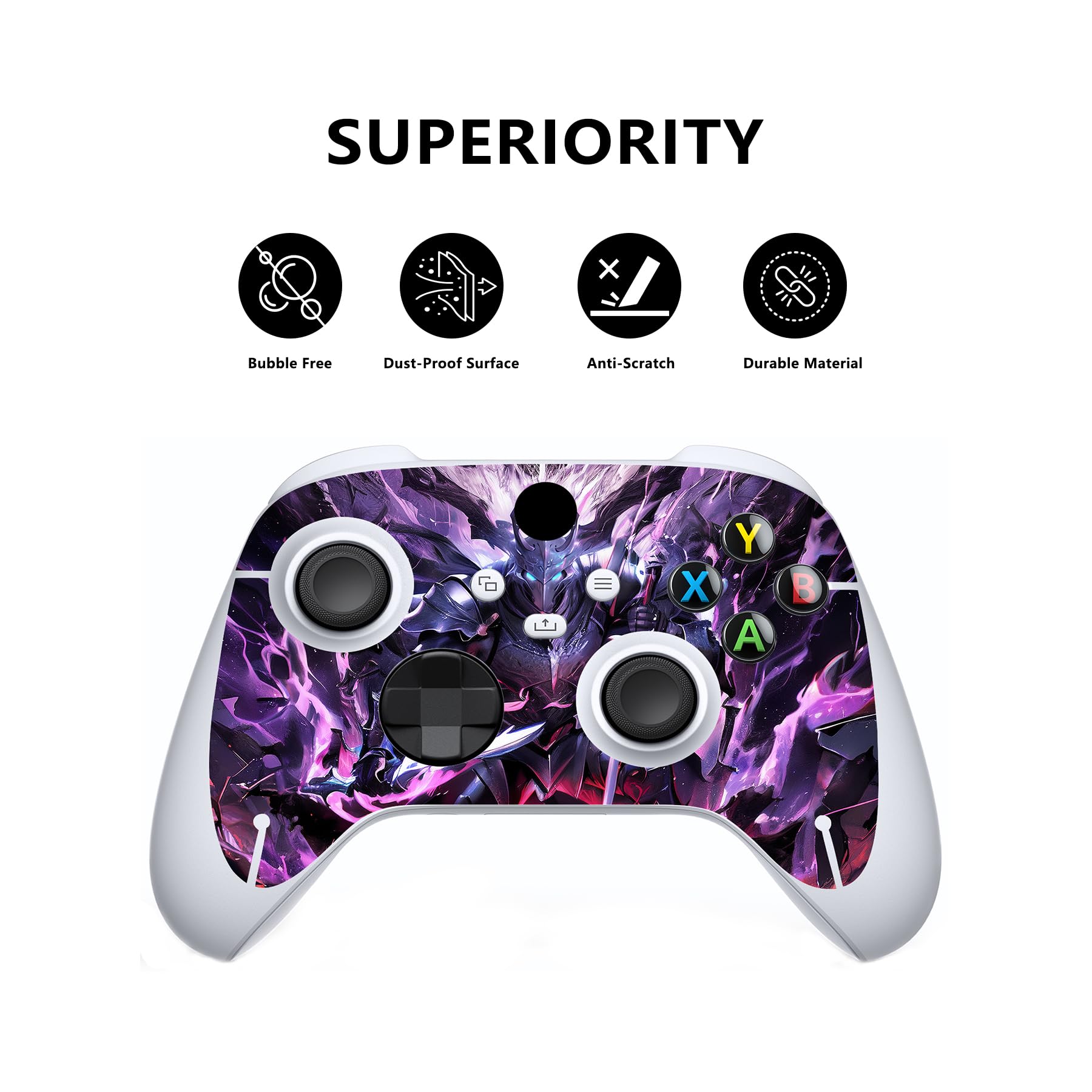 playvital PlayVital Pegatina para Xbox Series S Calcomanía Vinilo Adhesivo Cubierta de XB Series S Etiqueta Skin Decal Cover Pegatinas de la Piel para Xbox Series S Mando Consola(Caballero Malvado)