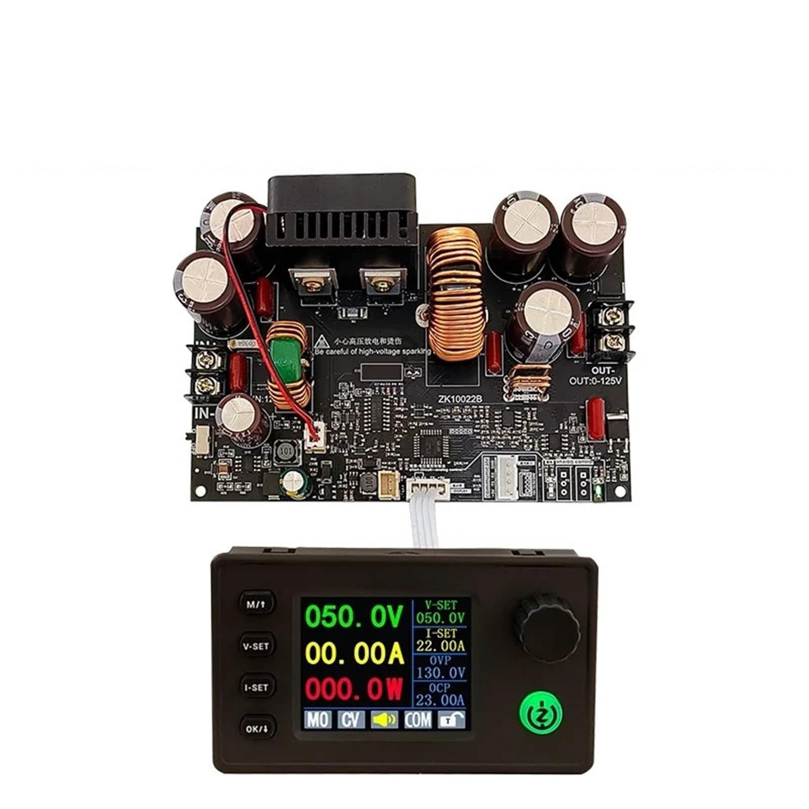 Zasilacz ZK-10022 CNC, regulowany i stabilizowany reduktor napięcia, 0-125 V, 22 A, 1500 W, moduł prądu stałego i stałego napięcia. (10022C-kolorowy ekran)