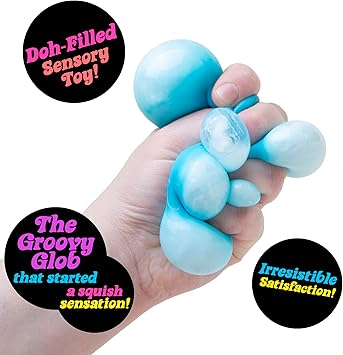 Schylling NeeDoh Original - Sensory Fidget Toy - Blue - Ages 3 to Adult, 1 Count 1 Pack