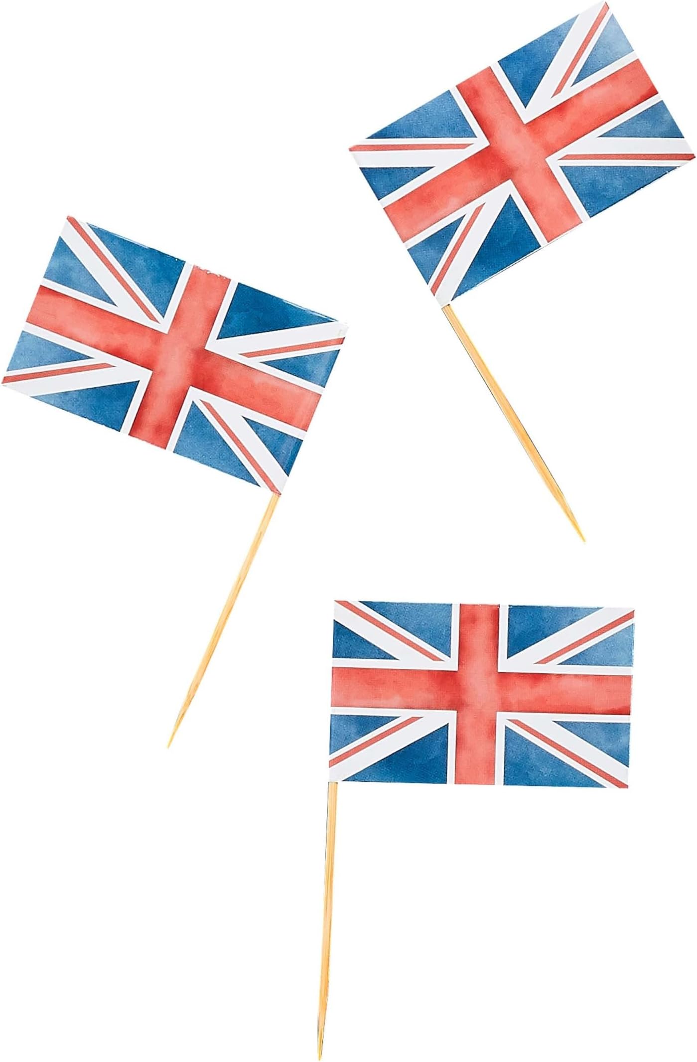 Hootyballoo Union Jack Food Picks 24Pcs, King Charles III Coronation