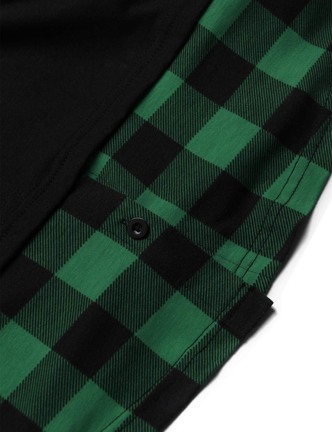 MOQIVG Womens Long Sleeve Contrast Collar Shirts Trendy Casual Plaid Patchwork Tunic Tops - Image 6