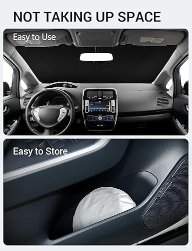 Vista 632 de Proadsy Parasol para parabrisas para BMW X1 F48 2016-2022 de 4 capas plegable, protector de parasol frontal que bloquea los rayos UV y mantiene