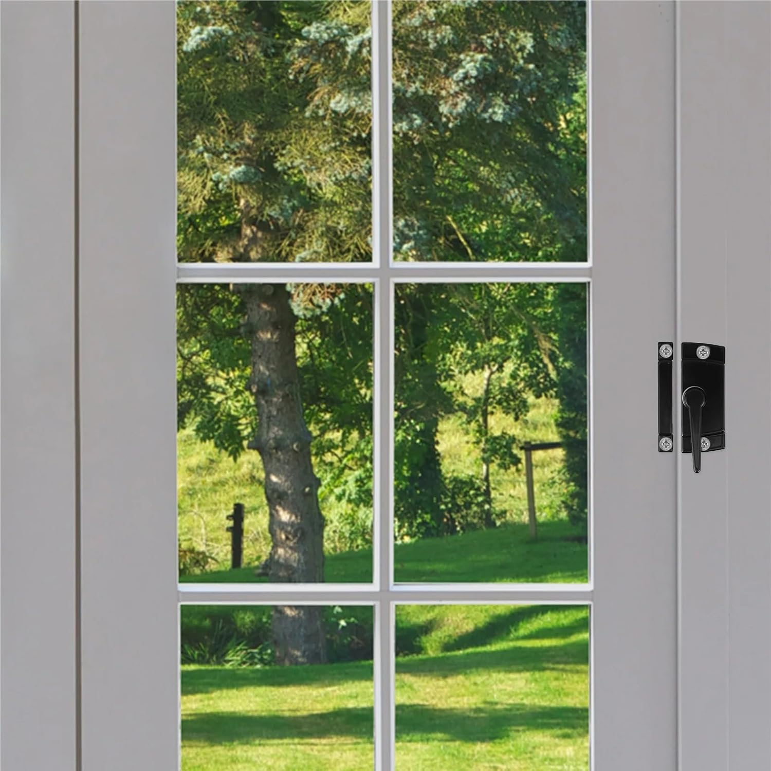 2 Set Sliding Window Sash Lock Replacement Zinc Alloy Vintage Crescent Design Secure for Horizontal Windows