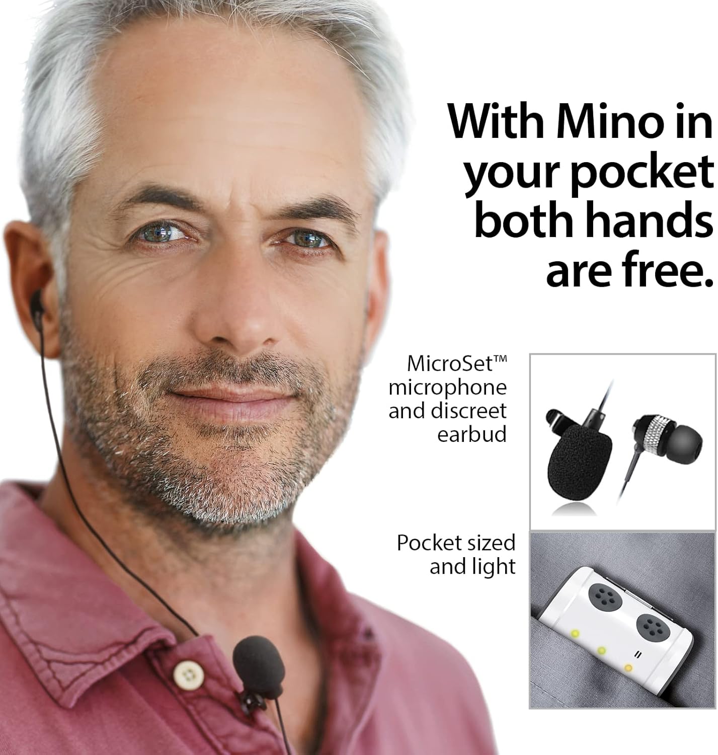 bellman symfon mino personal sound amplifier with headphones microset for difficult hearing situations wireless sound amplification pocketsize